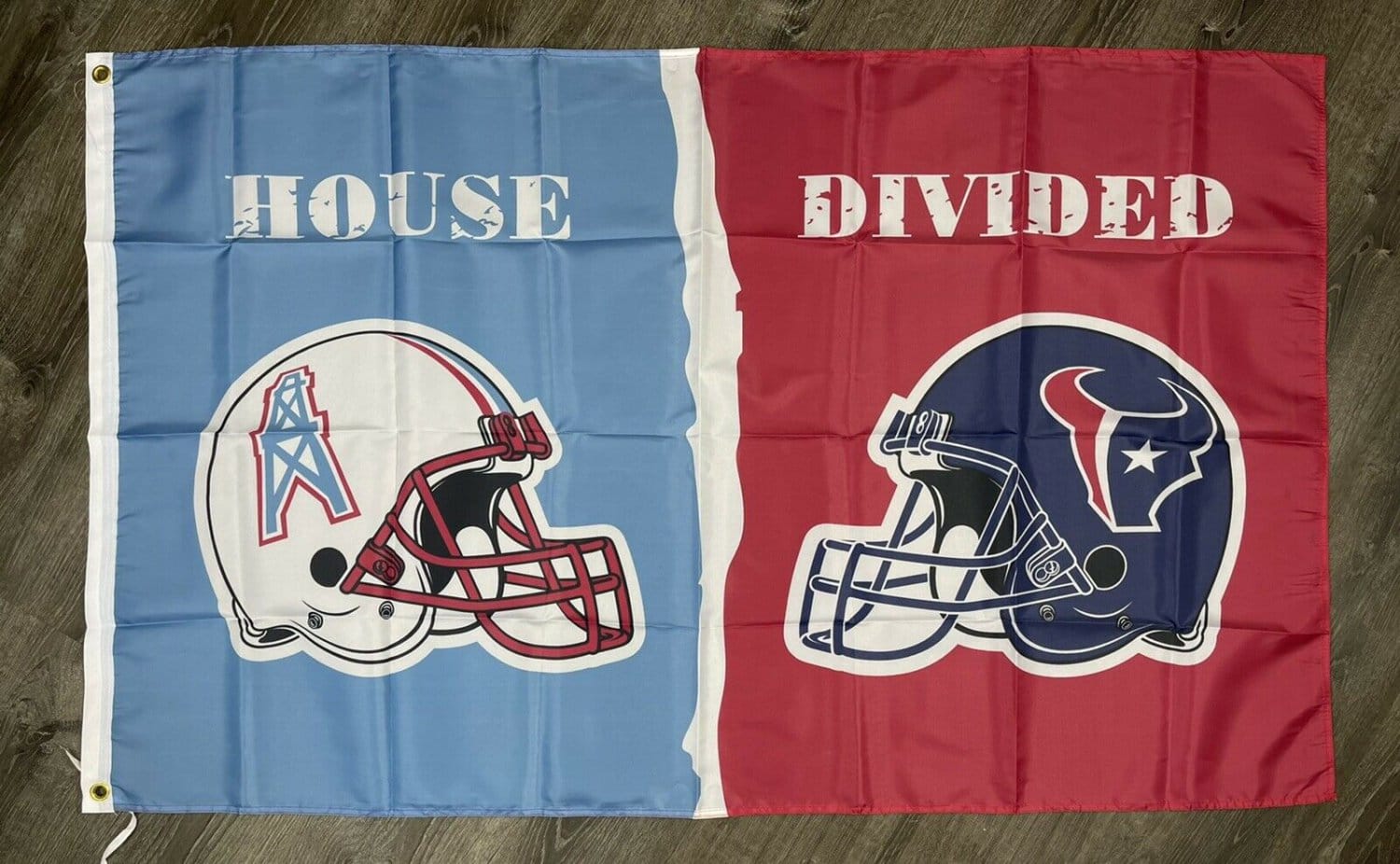 Houston Texans vs Houston Oilers House Divided Flag 3x5 ft Sports Banner