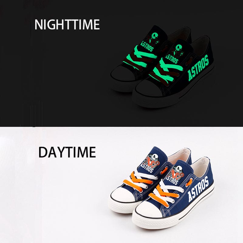 Alternative view of Houston Astros Limited Print Low Top Canvas Shoes Sport Sneakers For Men Women Fans