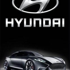 Hyundai Car Racing Black Flag Vertical 3X5 Ft Polyester Banner USA 90x150cm