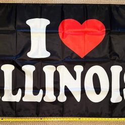 Illinois Flag Dorm State Beer America Man Cave Sign Poster USA 3x5'