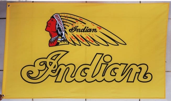 Indian Motorcycles Yellow Flag 3X5 Ft Polyester Banner USA 90x150cm