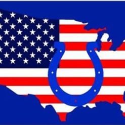 Indianapolis Colts American Map Flag 3X5 Ft Polyester Banner USA 90x150cm