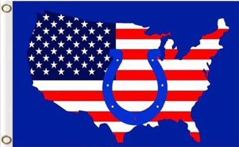 Indianapolis Colts American Map Flag 3X5 Ft Polyester Banner USA 90x150cm