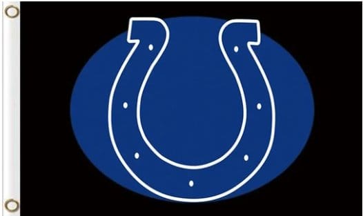 Indianapolis Colts Black Helmet Logo Flag 3X5 Ft Polyester Banner USA 90x150cm