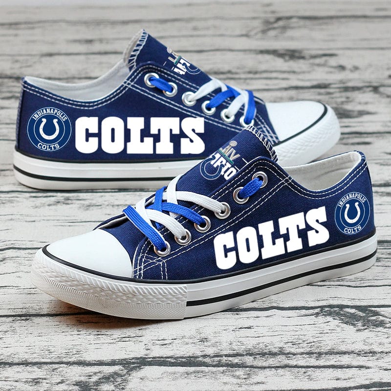 Indianapolis Colts Low Top Canvas Sport Sneakers Shoes For Men Women Fans - Image 10