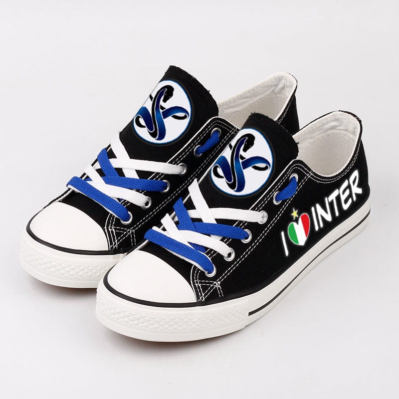 Alternative view of Inter Milan Low Top Canvas Sport Sneakers Shoes For Men Women Fans