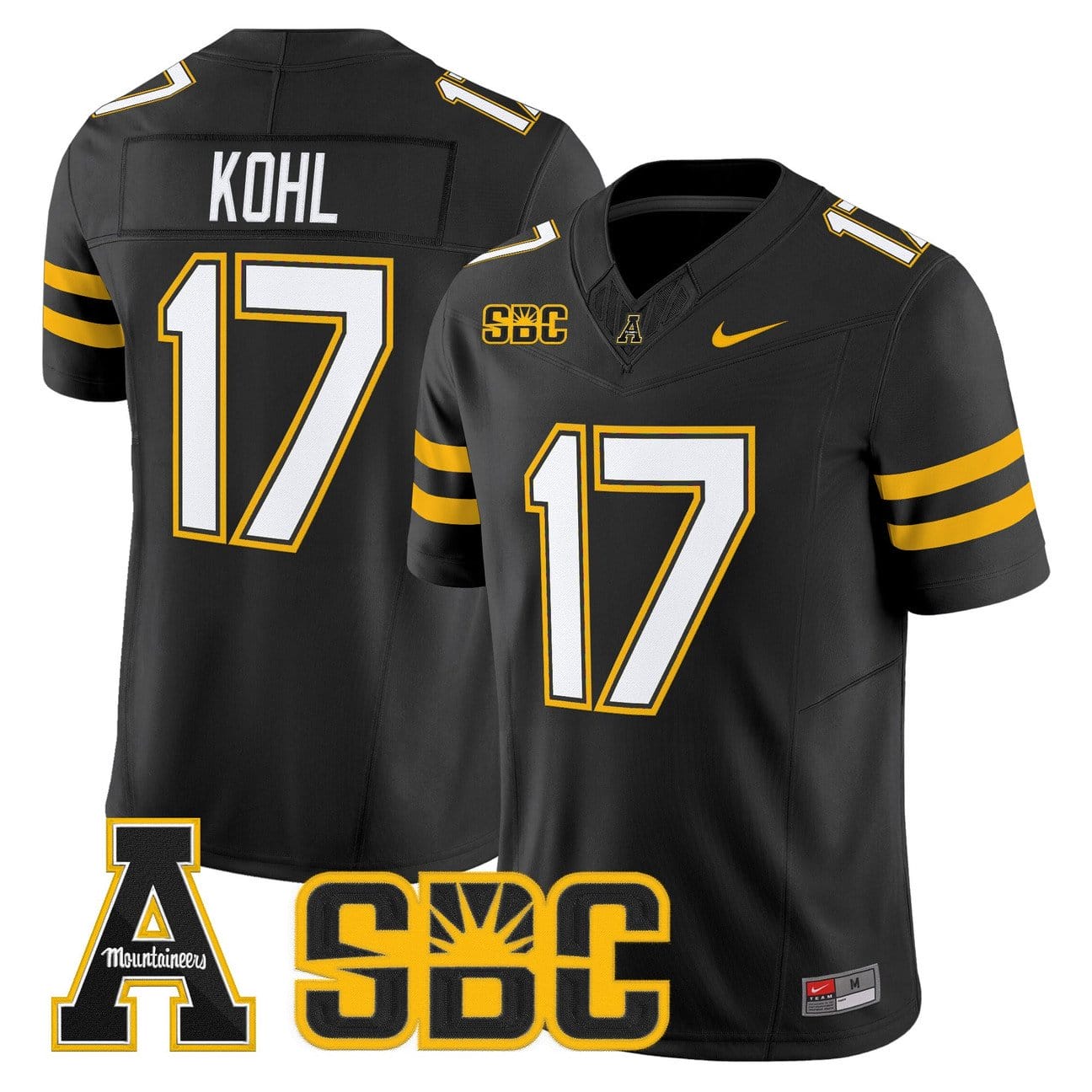 Alternative view of JJ Kohl Jersey #17 App State Mountaineers 2025 Vapor Limited Stitched