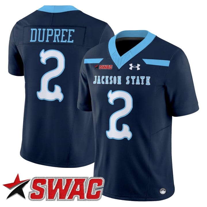 Alternative view of Ja'Naylon Dupree Jersey #2 Jackson State Tigers 2025 Vapor V2 Stitched