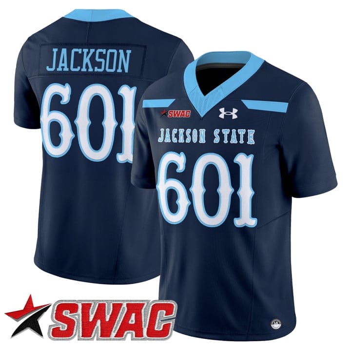 Alternative view of Jackson Jersey #601 Jackson State Tigers 2025 Vapor V2 Limited Stitched