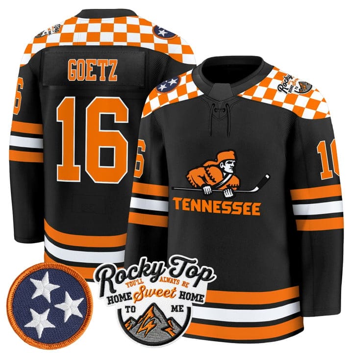 James Goetz Jersey #16 Tennessee Volunteers 2025-26 Hockey Premium Stitched