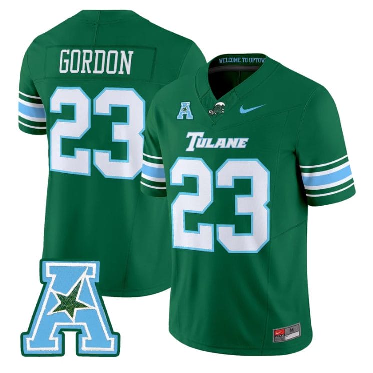 Javin Gordon Jersey #23 Tulane Green Wave 2025 Vapor Limited Stitched - Image 4