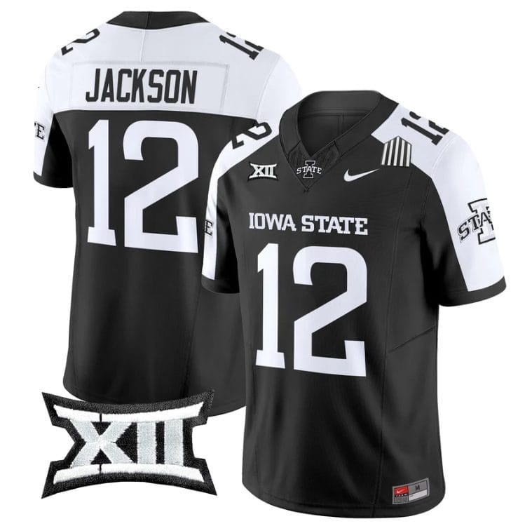 Jaylon Jackson Jersey #12 Iowa State Cyclones 2025 Limited Stitched Black Alter
