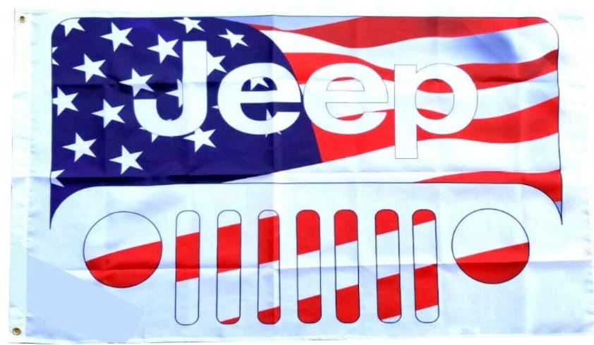 Jeep USA Flag 3X5 Ft Polyester USA 90x150cm