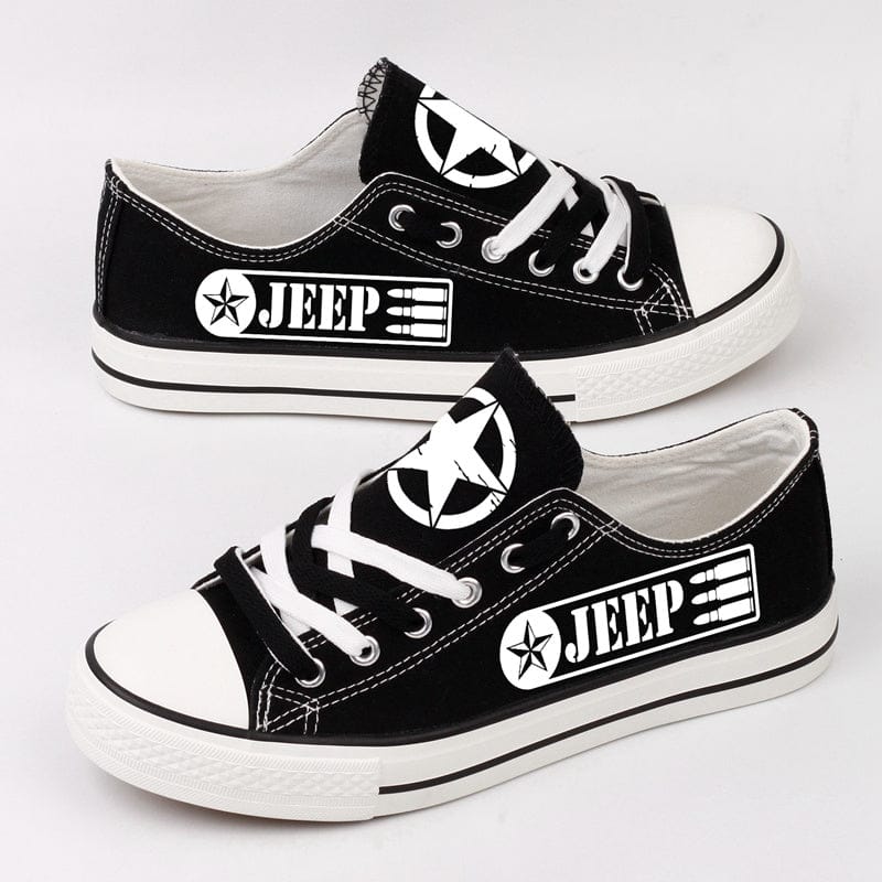 Jeep Canvas Sneakers Shoes For Men Women Fans - Image 4