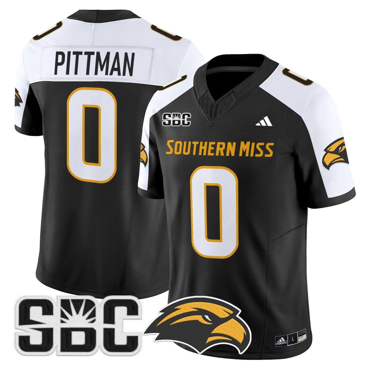 Jeffery Pittman Jersey #0 Southern Miss Golden Eagles 2025 Vapor Limited Stitched