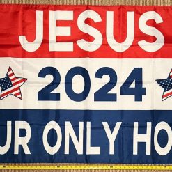 Jesus 2024 OH Lord Love Religion Christian God USA Poster Sign 3x5ft