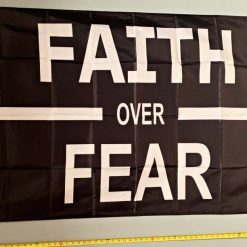 Jesus Flag Faith Over Fear In God We Trust Jesus Sign 3x5'