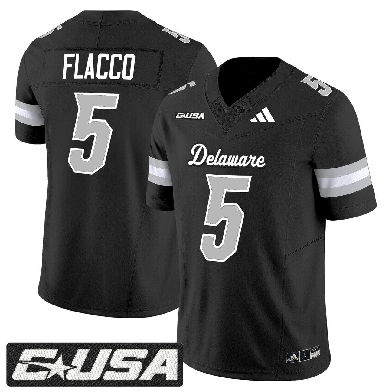 Alternative view of Joe Flacco Jersey #5 Delaware Blue Hens 2025 Vapor Limited Stitched