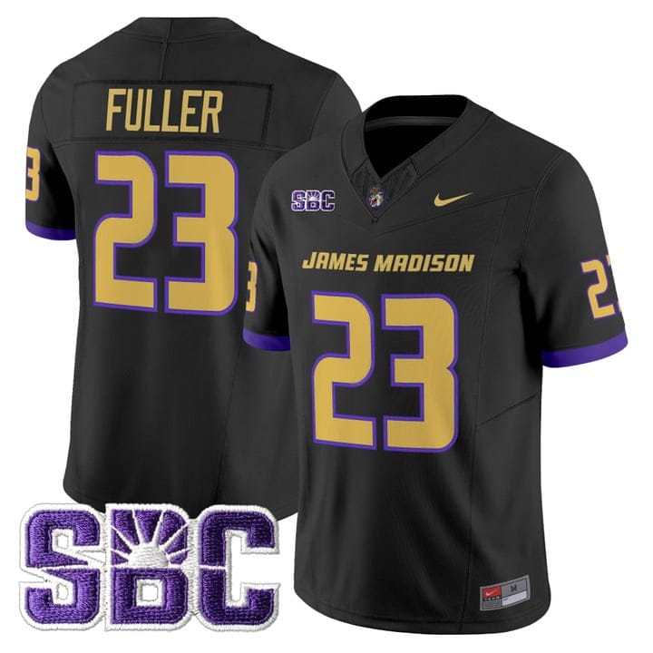 Alternative view of Jordan Fuller Jersey #23 James Madison Dukes 2025 Vapor Limited Stitched