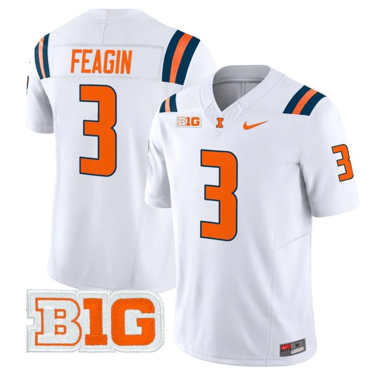 Kaden Feagin Jersey #3 Illinois Fighting Illini 2025 Vapor Stitched