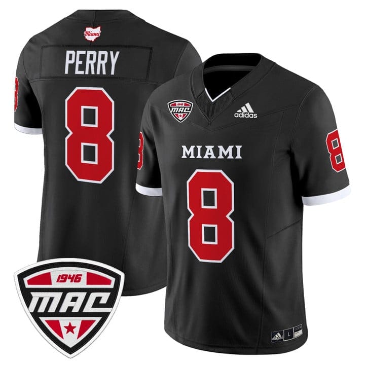 Kam Perry Jersey #8 Miami OH RedHawks 2025 Vapor Limited Stitched