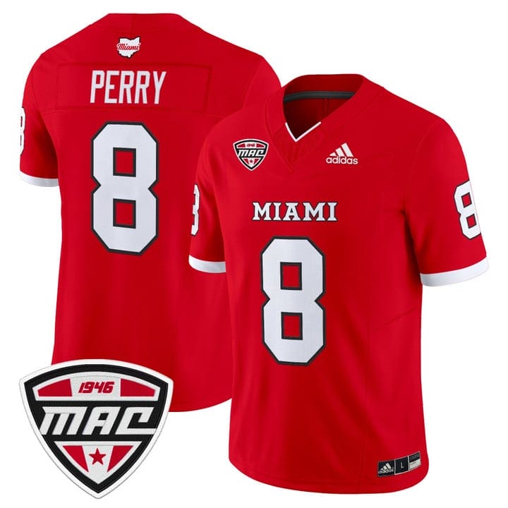 Kam Perry Jersey #8 Miami OH RedHawks 2025 Vapor Limited Stitched - Image 5