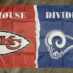 Kansas City Chiefs vs Los Angeles Rams House Divided Flag 3x5 ft Banner