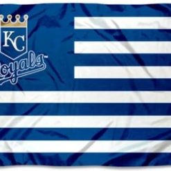 Kansas City Royals Nation US Flag 3X5Ft Banner USA Polyester with Brass Grommets