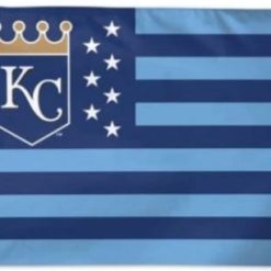 Kansas City Royals USA Nation Flag Blue 3X5Ft Banner USA Polyester with Brass Grommets