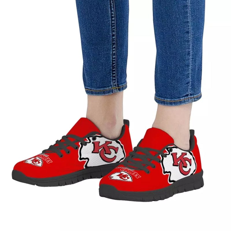 Kansas City Chief Pink KC NLF Sneakers Shoes - Image 4