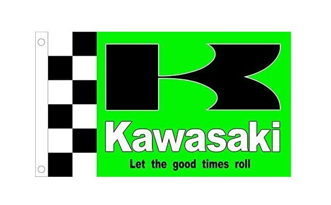 Kawasaki Flag Green 3X5 Ft Polyester Banner USA 90x150cm