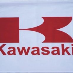 Kawasaki Flag White 3X5 Ft Polyester Banner USA 90x150cm