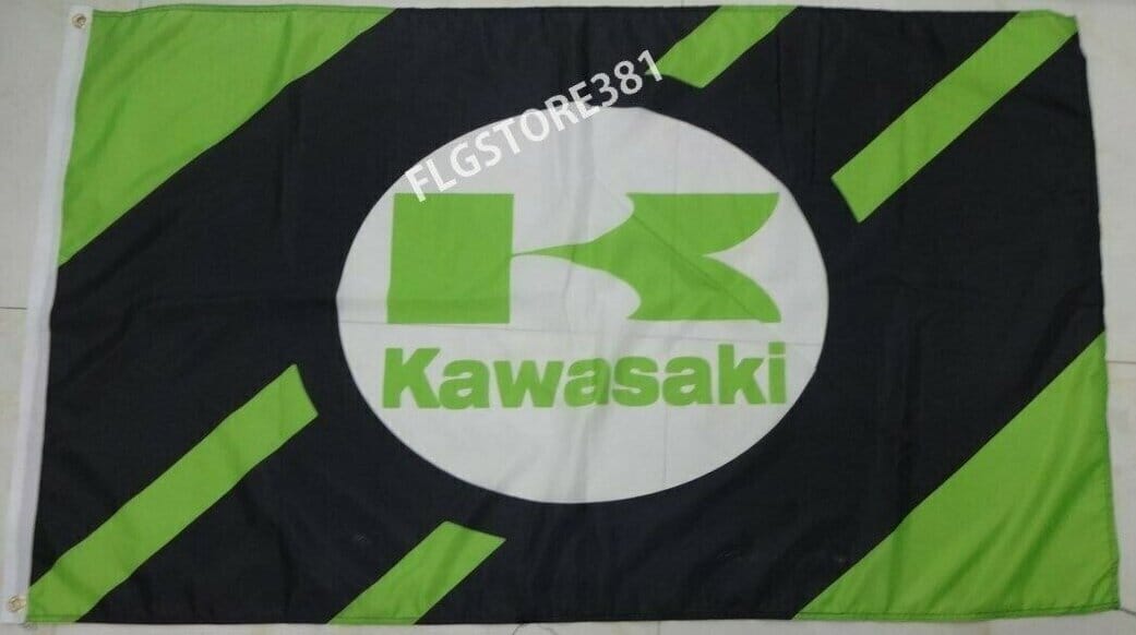 Kawasaki Motorcycle Racing Biker Flag 3X5 Ft Polyester Banner USA 90x150cm