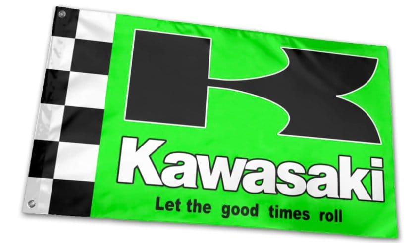 Kawasaki Racing Flag Green 3X5 Ft Polyester Banner USA 90x150cm