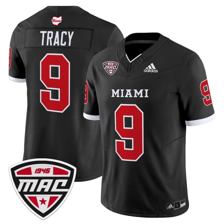 Kenny Tracy Jersey #9 Miami OH RedHawks 2025 Vapor Limited Stitched