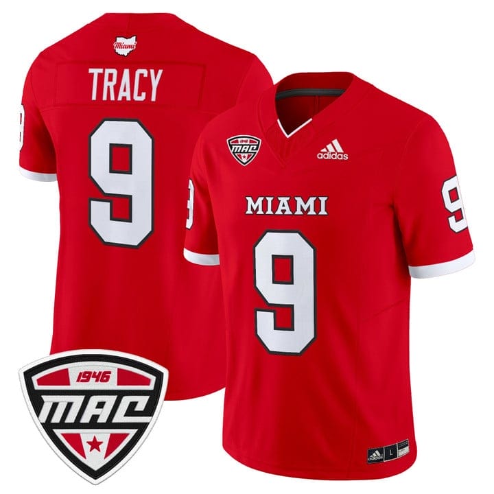 Kenny Tracy Jersey #9 Miami OH RedHawks 2025 Vapor Limited Stitched - Image 5