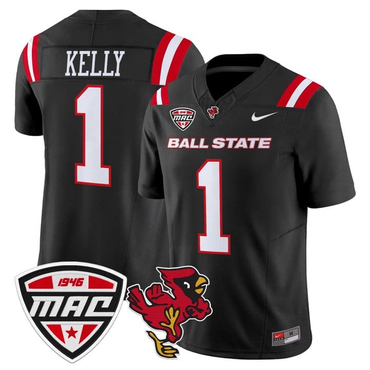 Kiael Kelly Jersey #1 Ball State Cardinals 2025 Limited Stitched