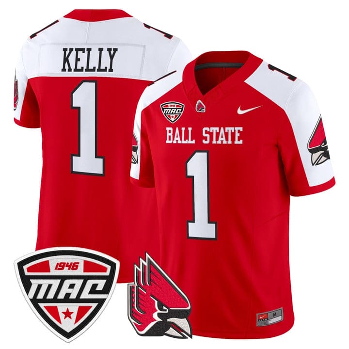 Kiael Kelly Jersey #1 Ball State Cardinals 2025 Limited Stitched - Image 4