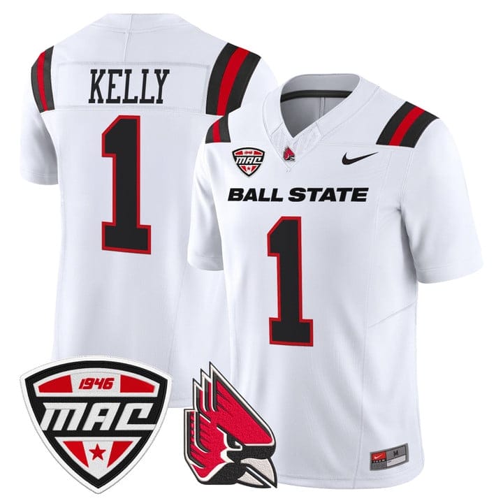 Alternative view of Kiael Kelly Jersey #1 Ball State Cardinals 2025 Limited Stitched