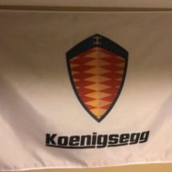Koenigsegg White Flag 3X5 Ft Polyester Banner USA 90x150cm