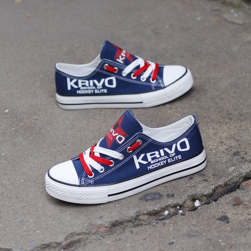 Krivo School of Hockey Low Top Canvas Sport Sneakers Shoes For Men Women Fans