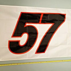 Kyle Larson Flag White #57 Nascar Sprint Car Poster Sign 3x5'