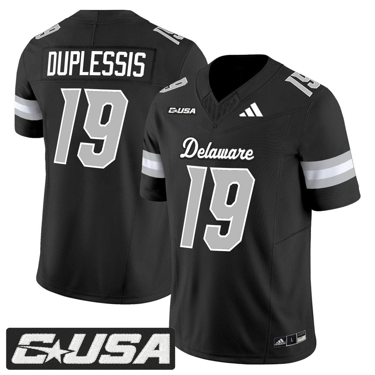 Alternative view of Kyre Duplessis Jersey #19 Delaware Blue Hens 2025 Vapor Limited Stitched