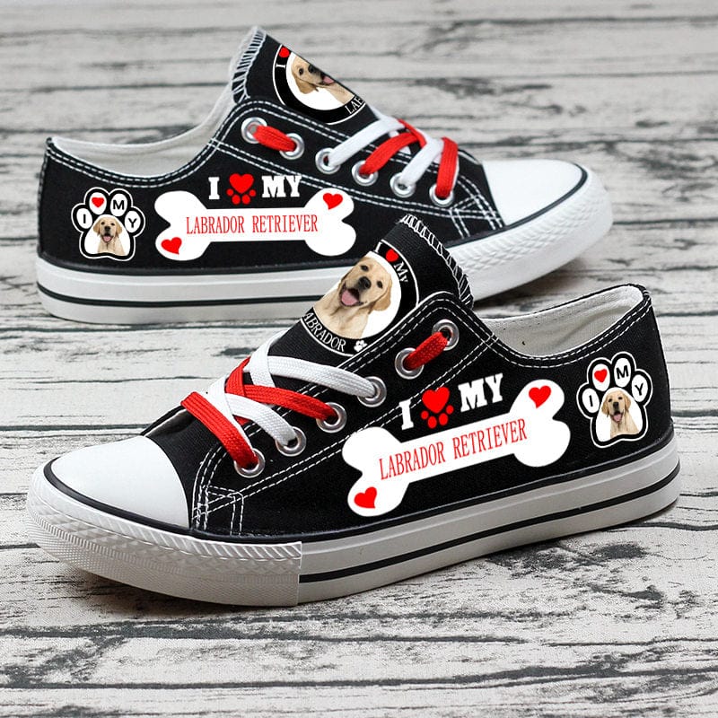 Alternative view of Labrador Retriever Canvas Sneakers Shoes For Men Women Fans