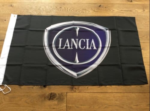 Lancia Delta Black Flag3X5 Ft Polyester Banner USA 90x150cm