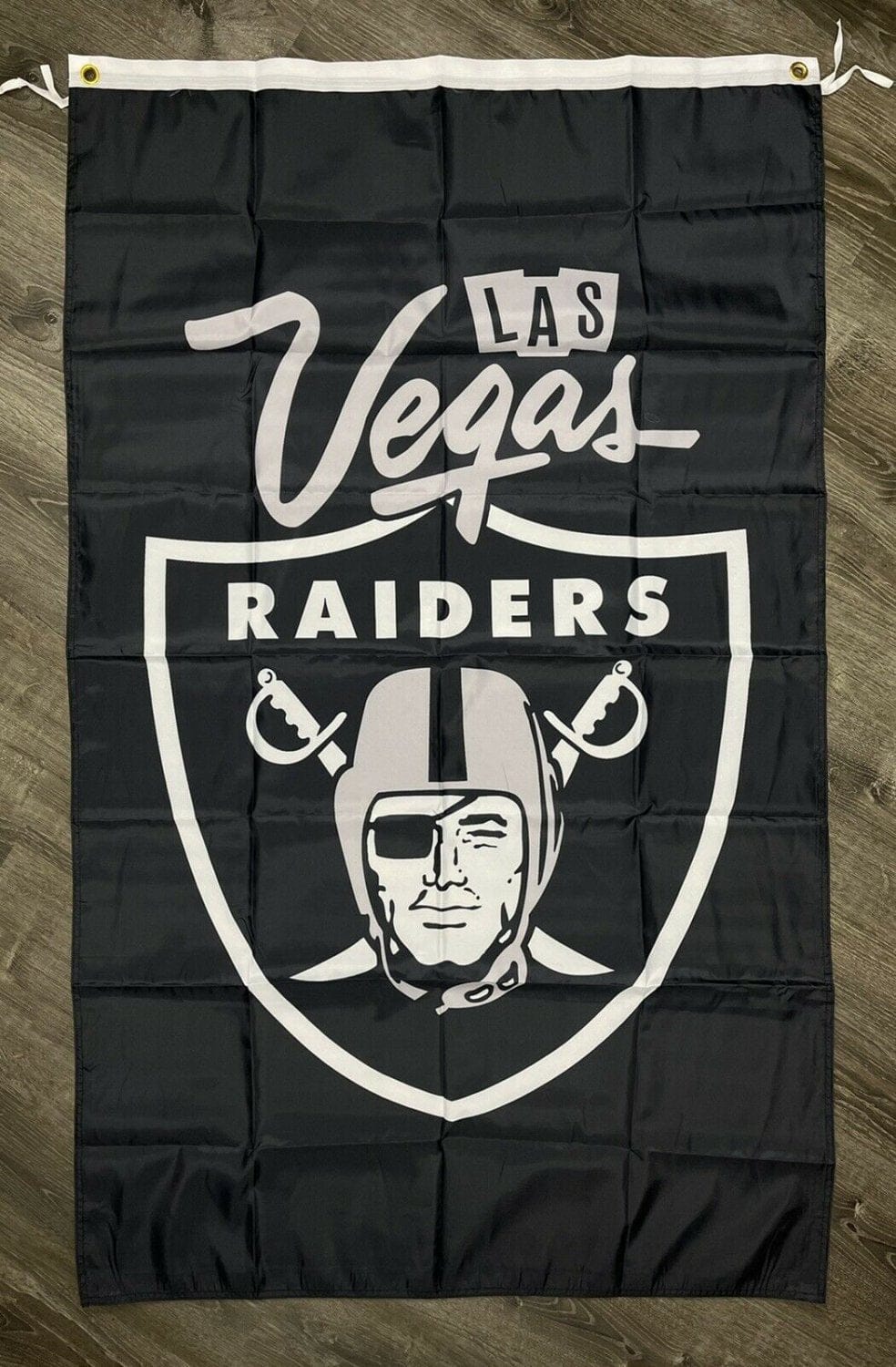Las Vegas Raiders Vertical Raider Nation Flag 3x5 ft Man-Cave Banner The Blackhole