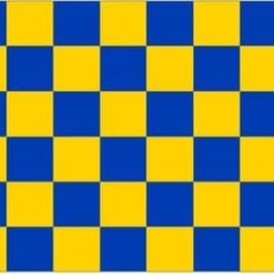 Leeds United Check Flag 3x5ft Banner Polyester