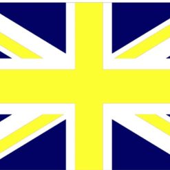 Leeds United Yellow and Blue Union Flag 3x5ft Banner Polyester