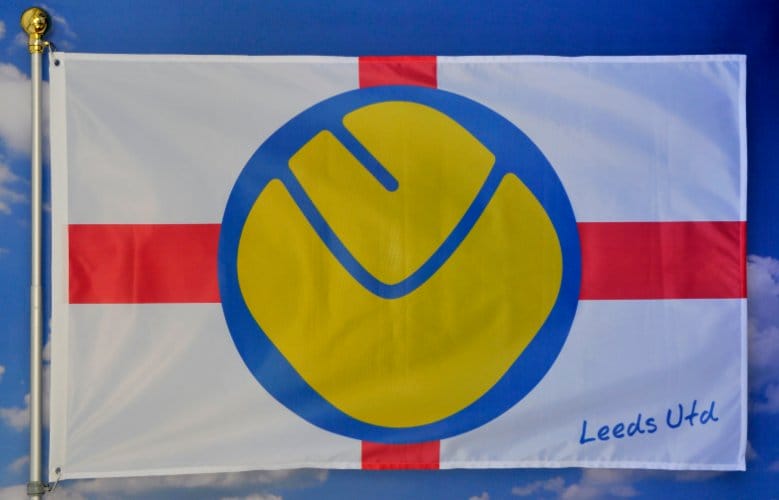 Leeds Utd Football Club Flag Red White 3x5ft Banner Polyester