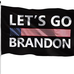 Let's Go Brandon Flag Black with 2 Brass Grommets for Outdoor and Indoor Decorations 3x5Ft